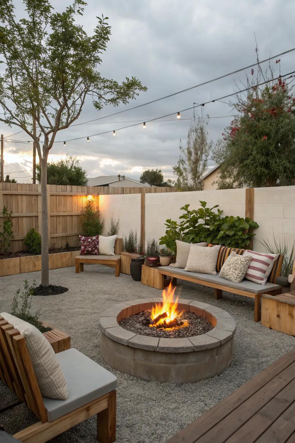A fire pit serves as a superb hub for community gatherings.