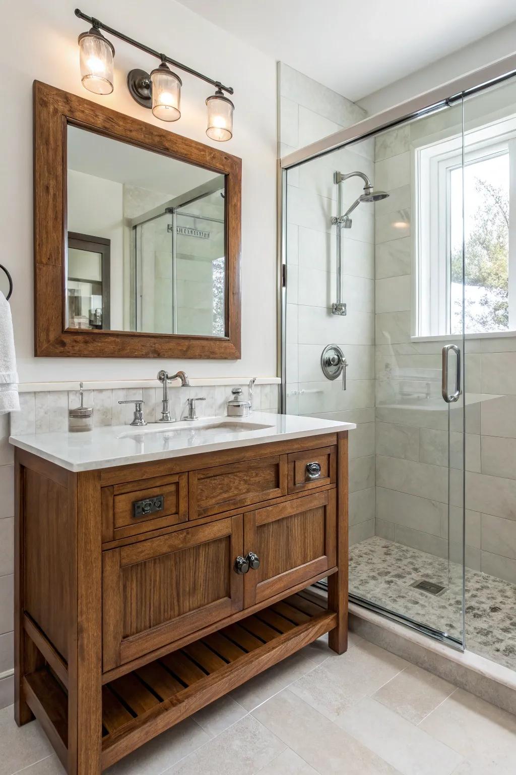 A seamless blend of elements in a contemporary vintage design.