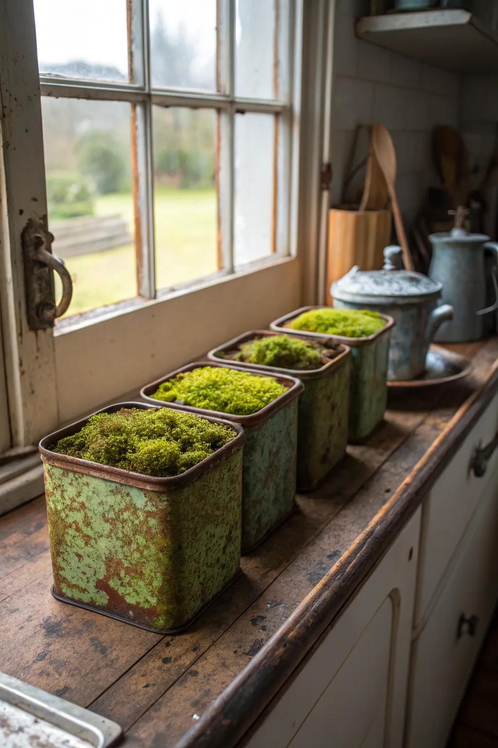Classic drink containers reimagined into endearing vegetation displays.