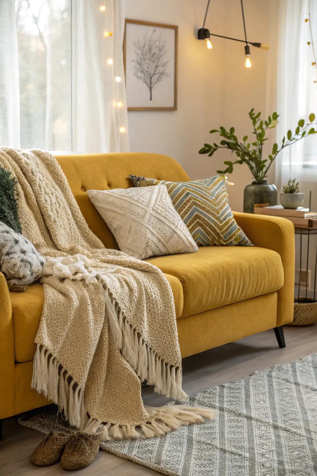 Superimposed textures yield an inviting and welcoming atmosphere.