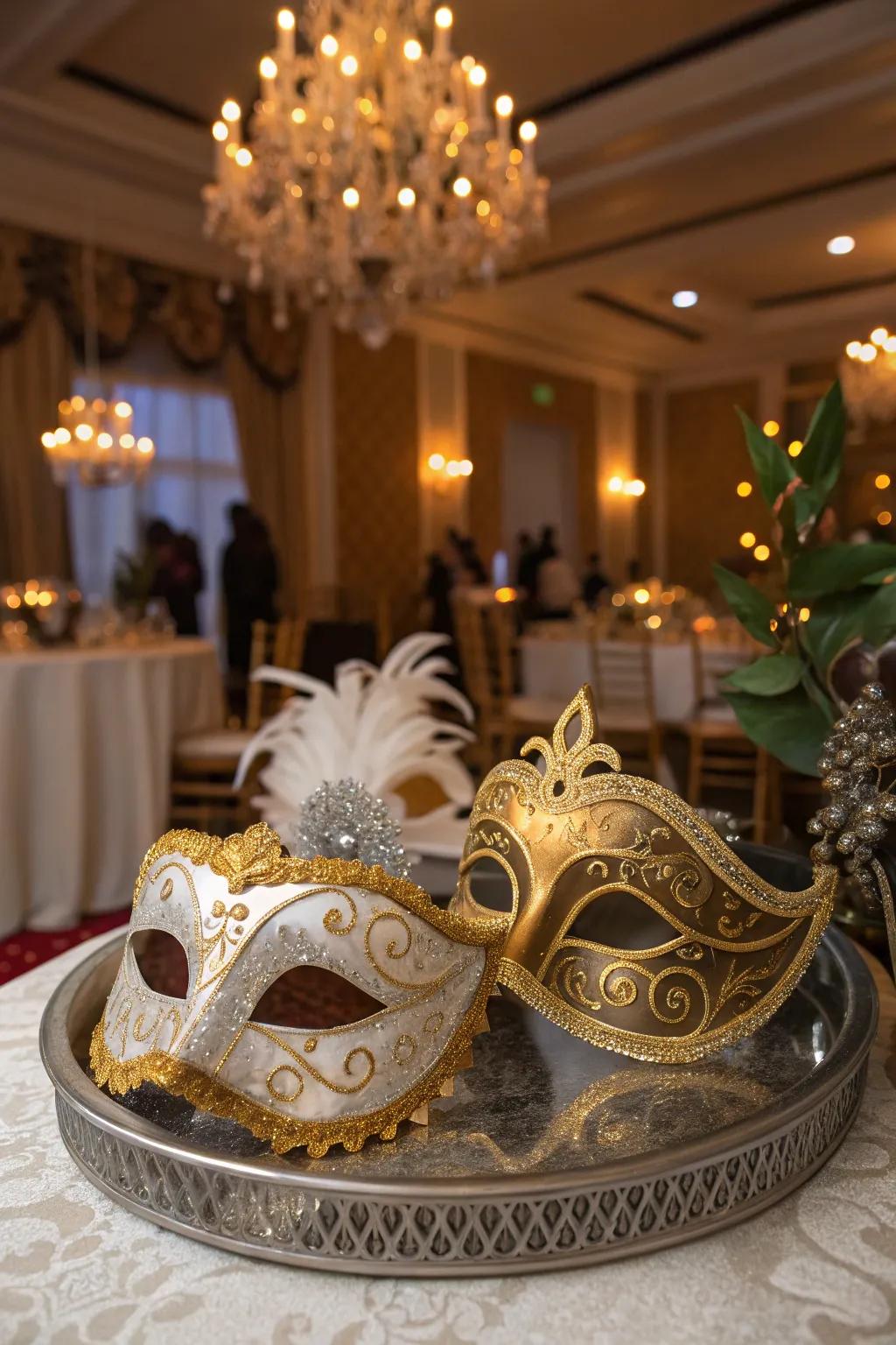 Disguise veils offer an enigmatic twist to New Year’s Eve revelries.