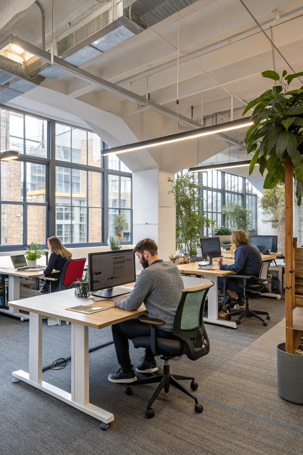 Dynamic workstations tailored to accommodate your body's requirements.