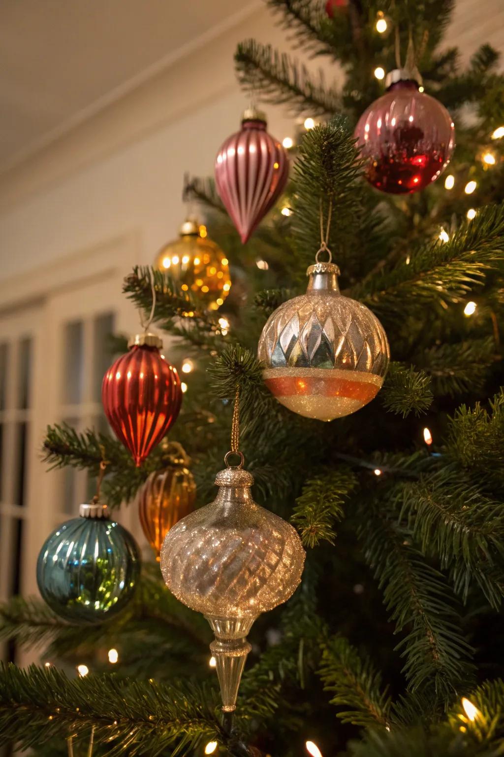 Aged adornments convey a sentimental allure to your festive embellishments.