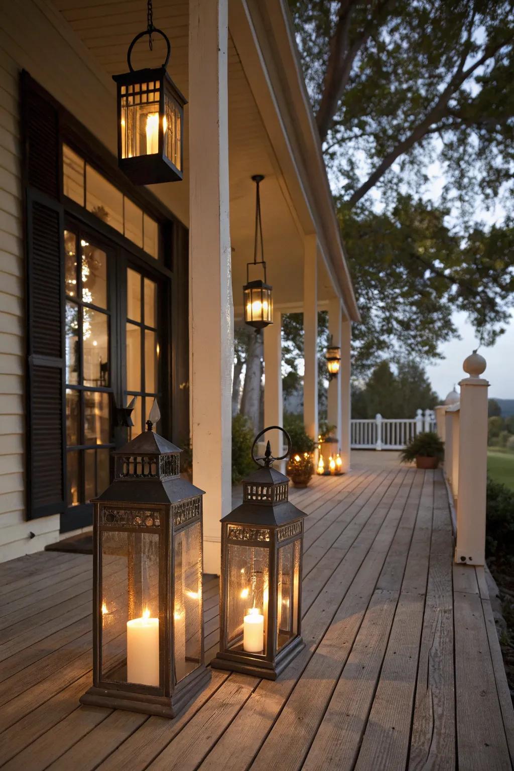 Bestow a snug luminance upon your veranda through appealing luminary exhibits.