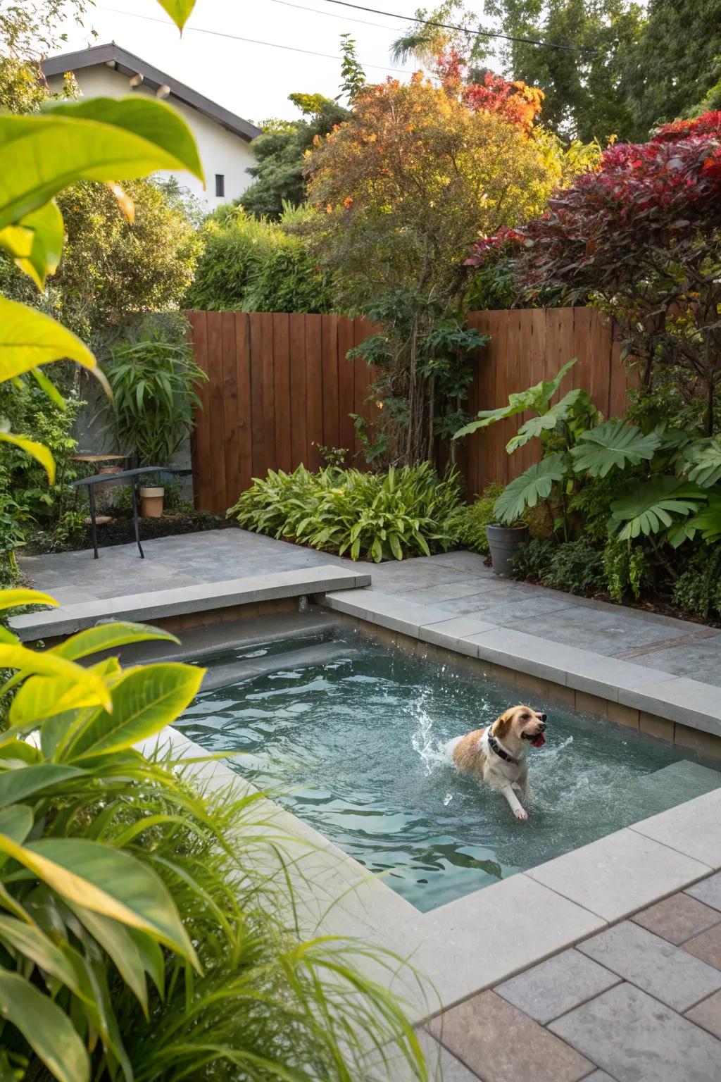 Maintain your dog's coolness with a revitalizing aqueous element.