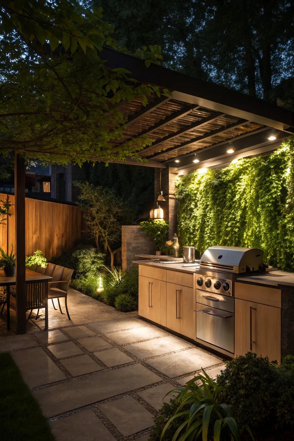 Directional lights can exquisitely spotlight the innate aspects around your culinary space.