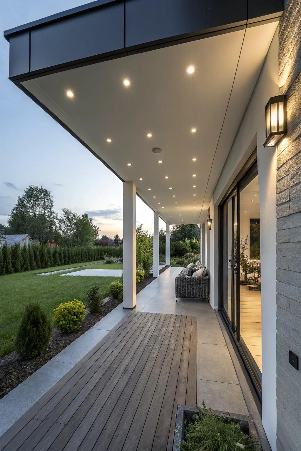 Indented illumination delivers a sleek and updated impression.
