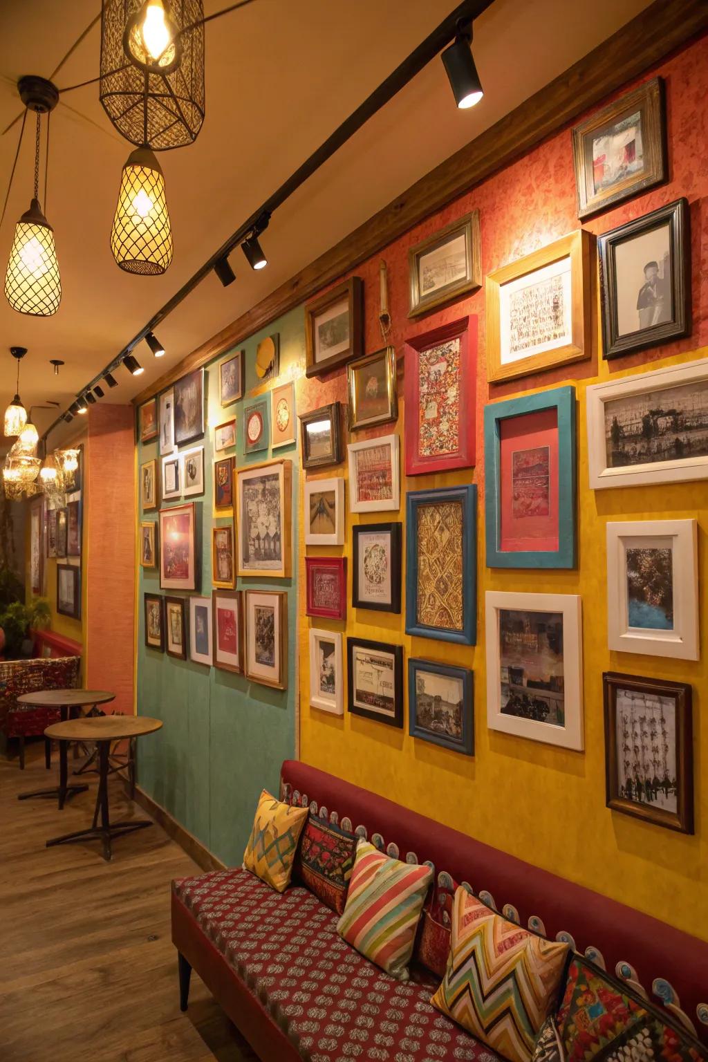 The blend of frame aesthetics engenders an interactive and individualized display.