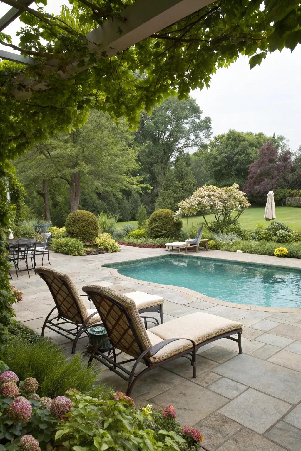 Integrating natural elements into your patio design enhances its visual allure.