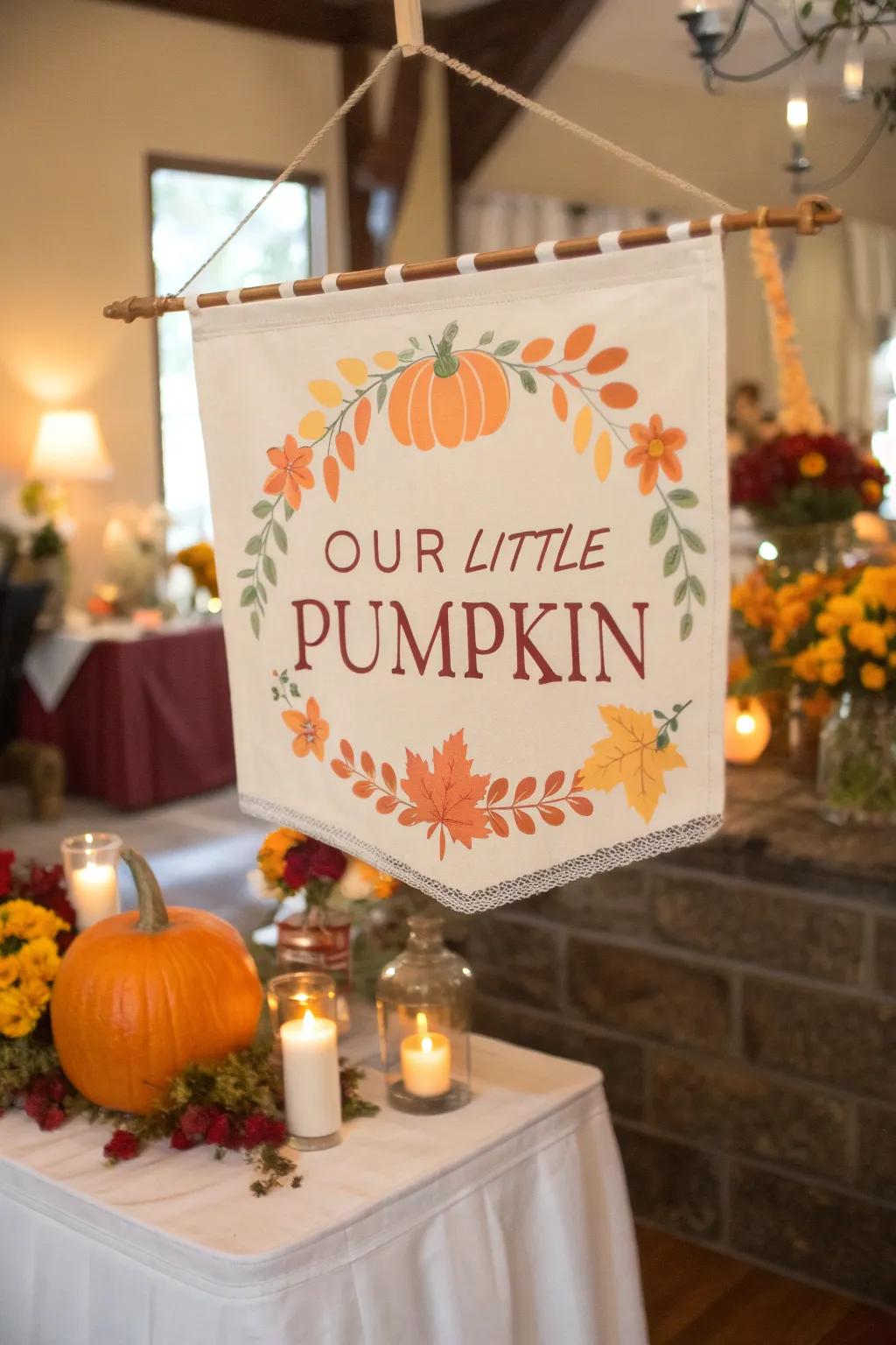 A delightful customized banner for the special day.