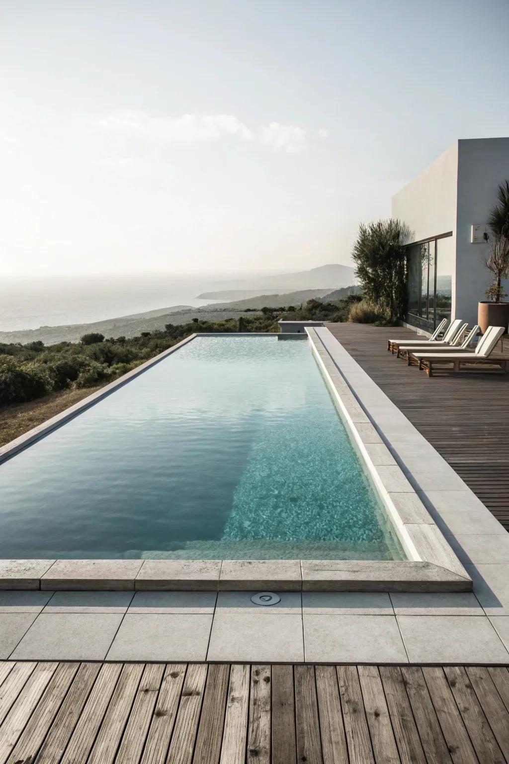 A subtle pool design delivers a sleek and expansive sensation.