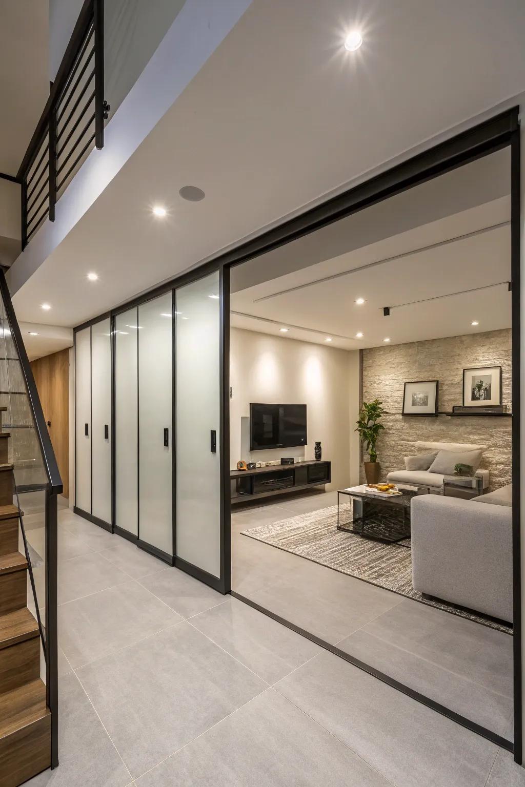 Pocket doors offer an efficient and fashionable solution for managing space.