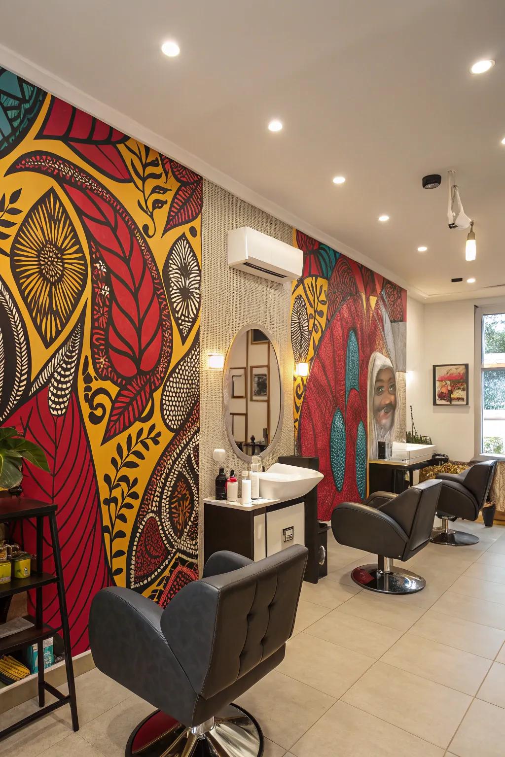 A decorative wall that captures attention and introduces flair.