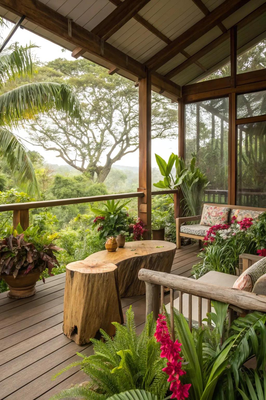 Transport the tropics to your domicile with this escape design.
