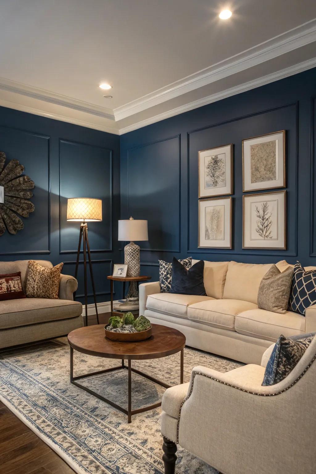 A focal point wall enriches a room with dimension and intrigue.