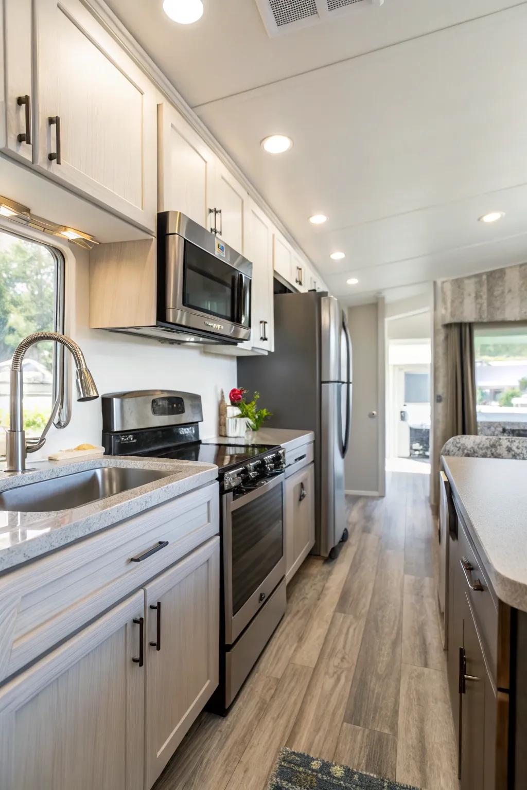 Modern appliances provide efficiency and style.