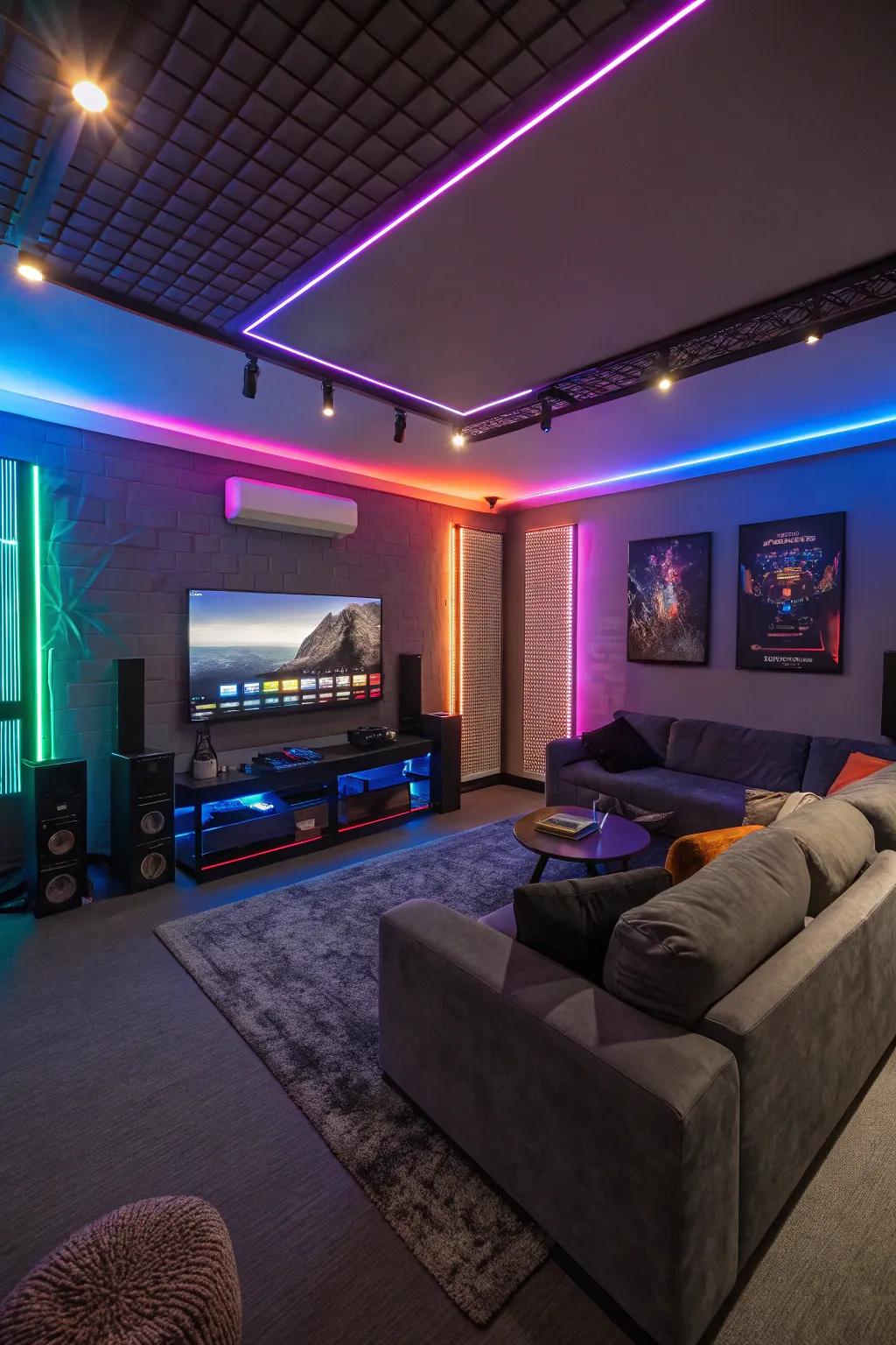 LED lighting has the ability to completely transform the mood of your gaming room.