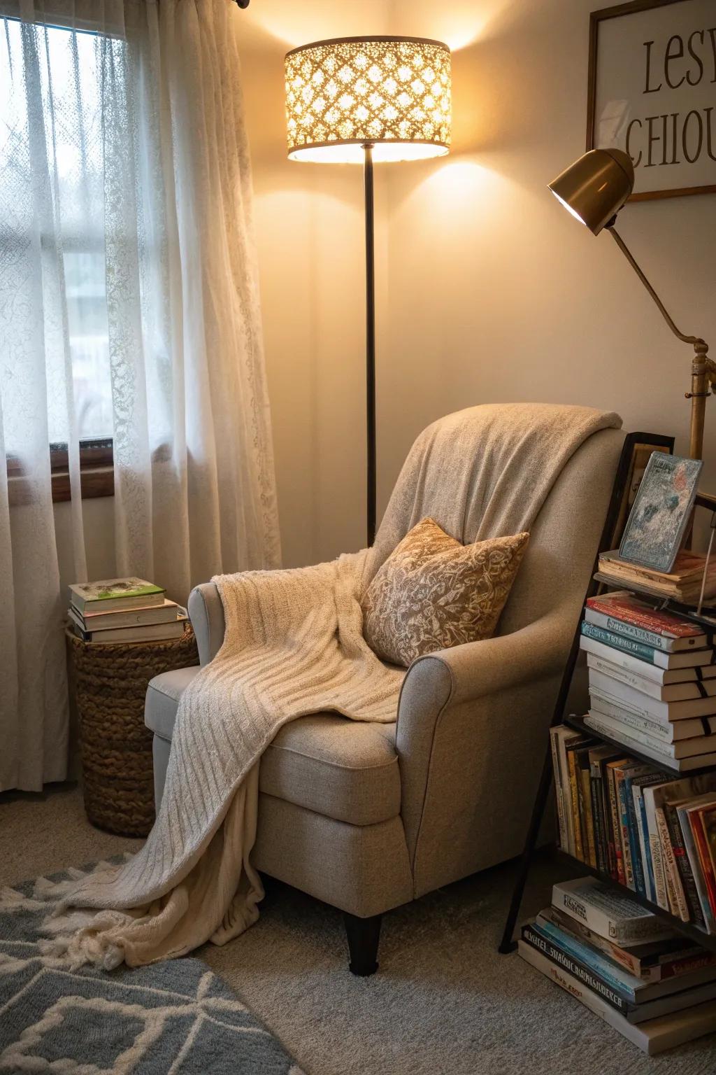 Convert neglected nooks into alluring reading sanctuaries.