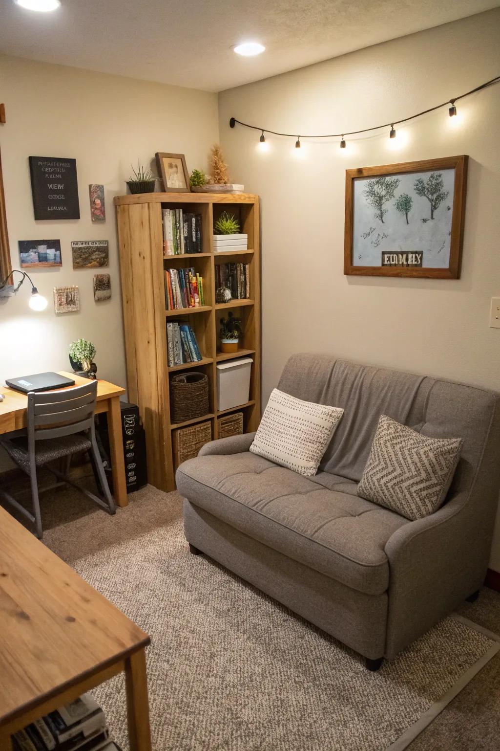 Space-conscious seating maximizes area and efficiency.