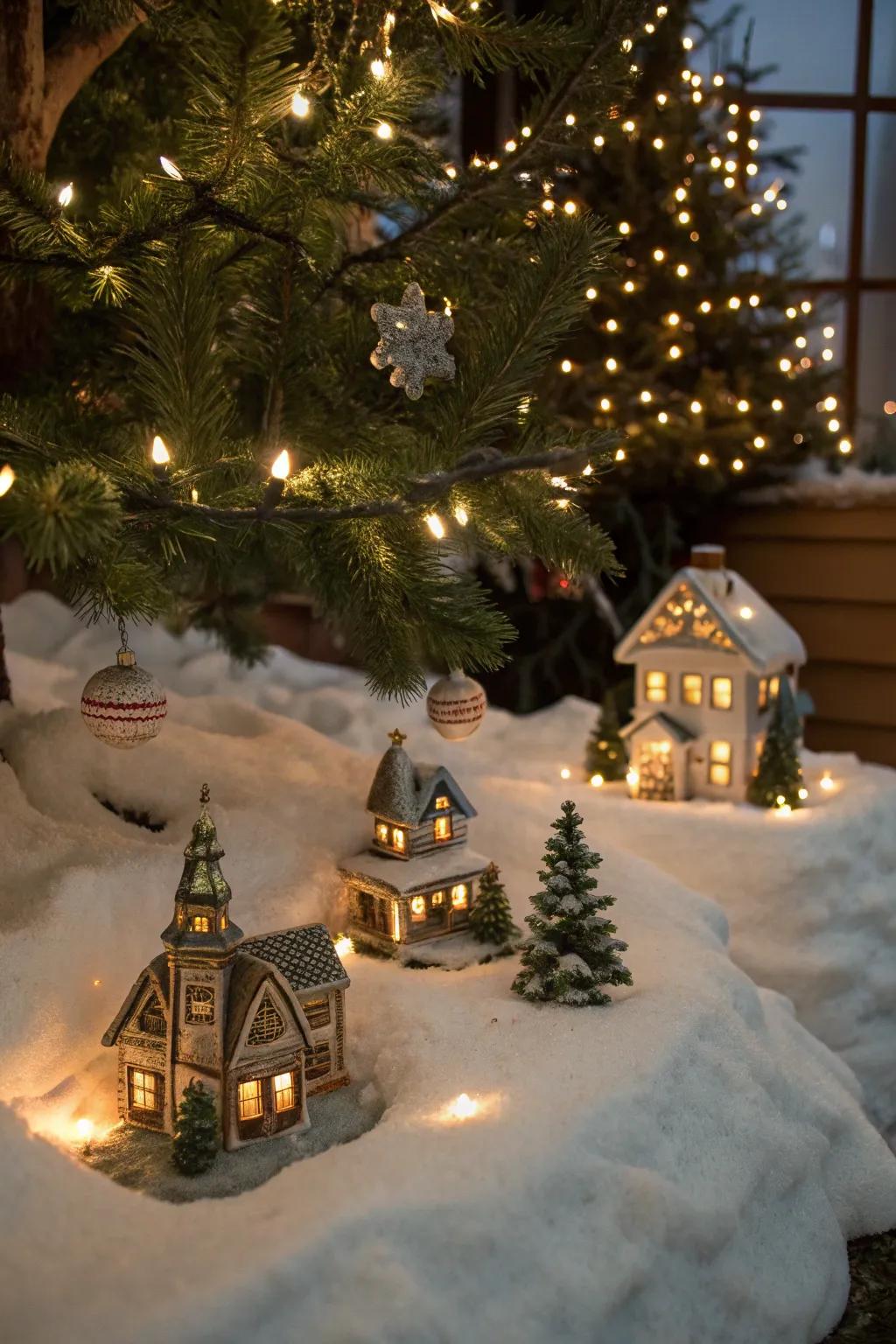 Settle your village beneath the tree for added comfort and allure.
