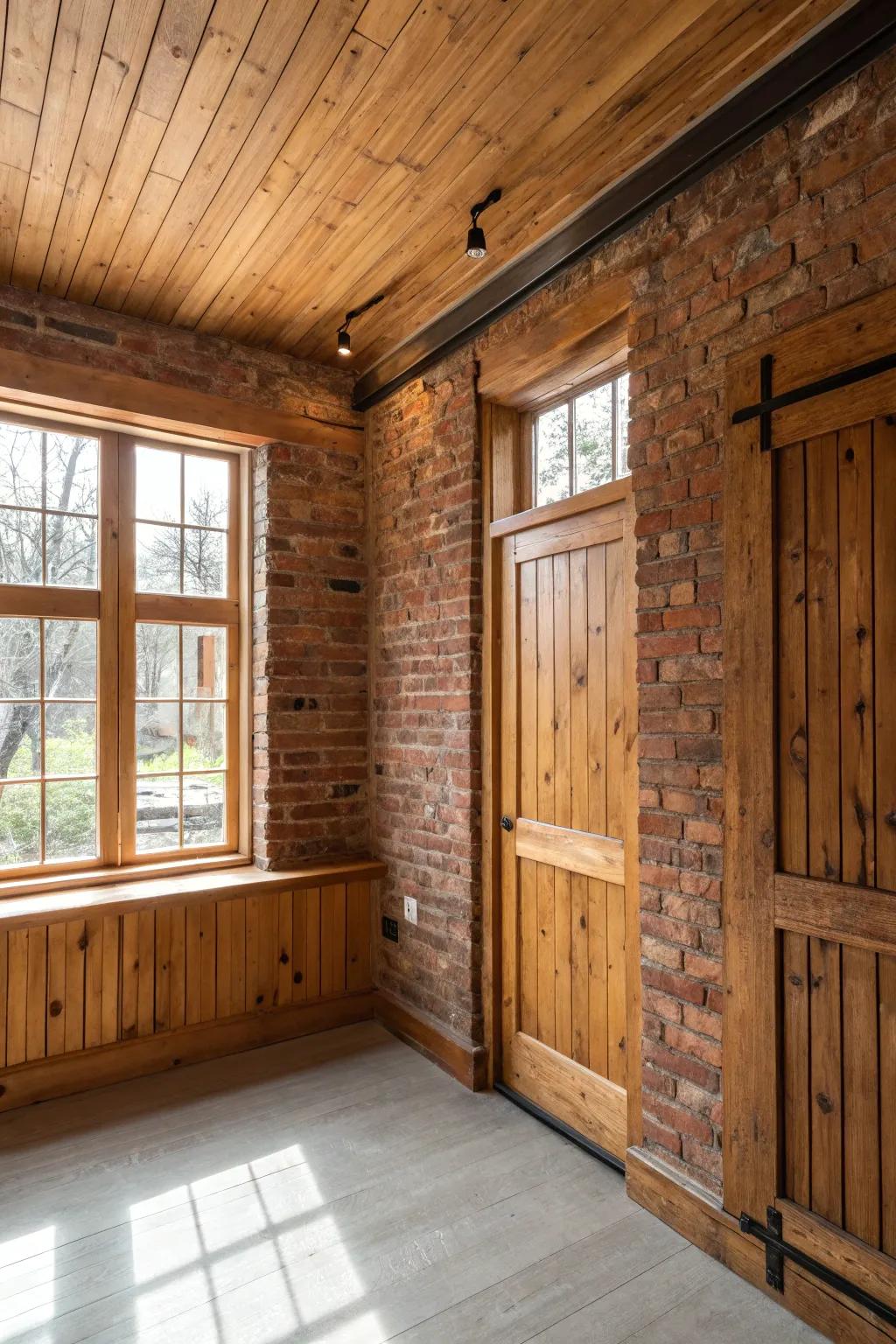 Exposed brick and wood accents enhance your speakeasy theme with their rustic appeal.