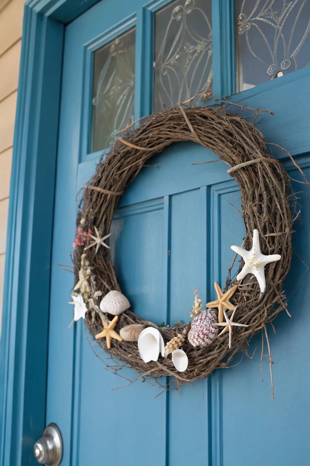 Transport the beach to your doorstep with a wreath inspired by the coast.
