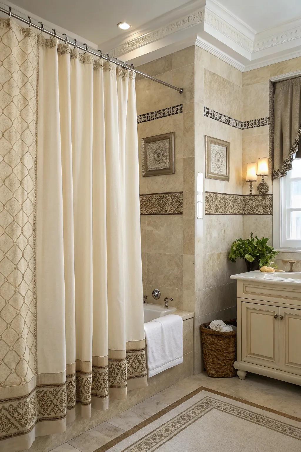 Neutral colors foster a tranquil and sophisticated bathroom environment.