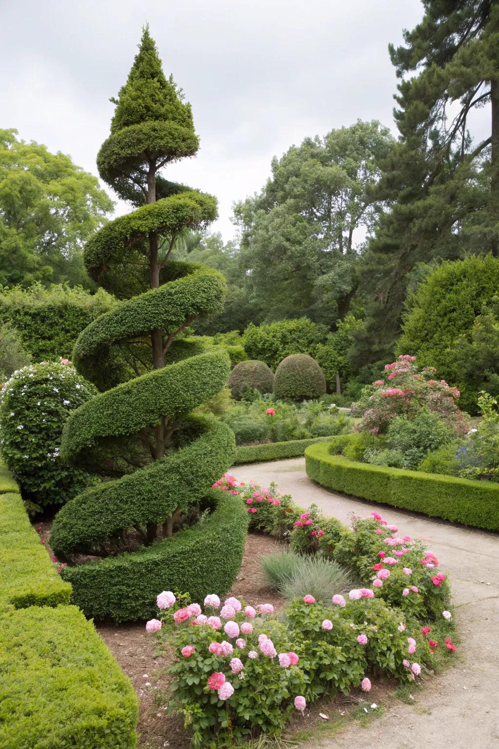 Morph your Arborvitae into a living work of art through imaginative topiary forms.