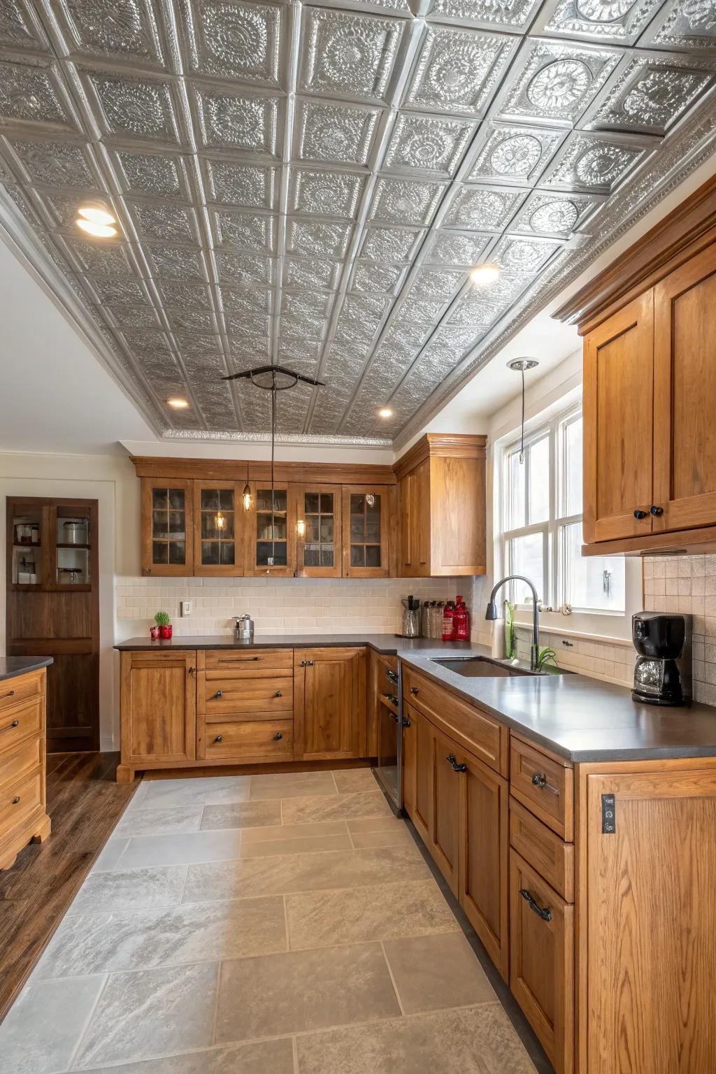 The perfect blend of rustic and industrial in the kitchen.