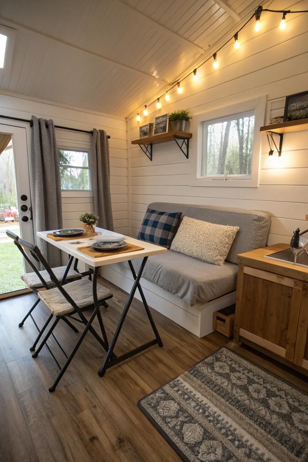 Maximize adaptability with multipurpose furnishings.
