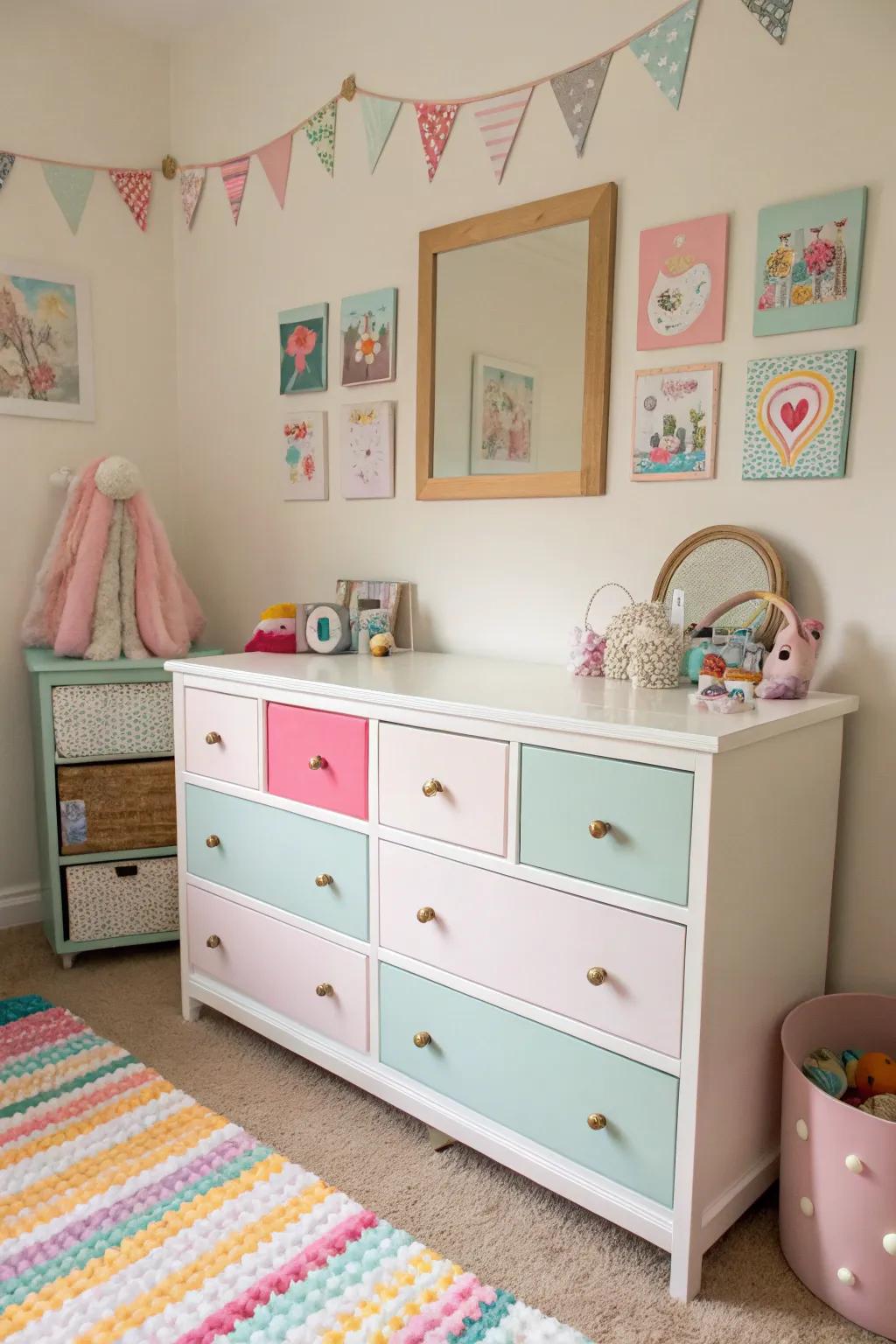 A bit of paint can provide new life to previous furniture.