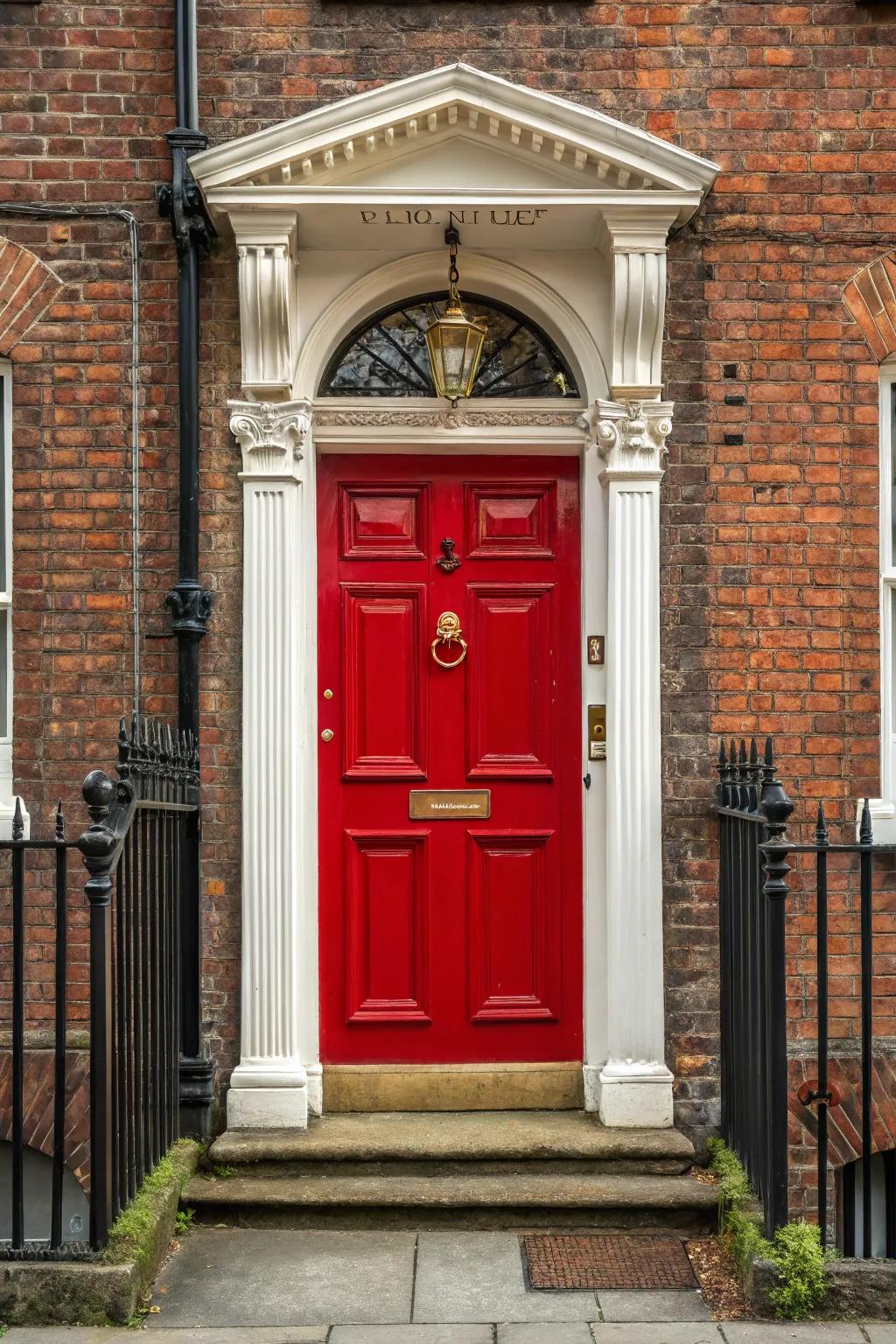 Abundant, warm colors establish an inviting entrance with a classic flair.