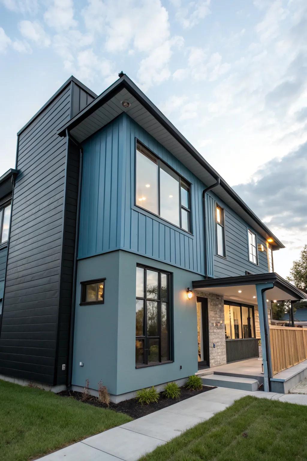 Soot and azure offer a streamlined, modern look.