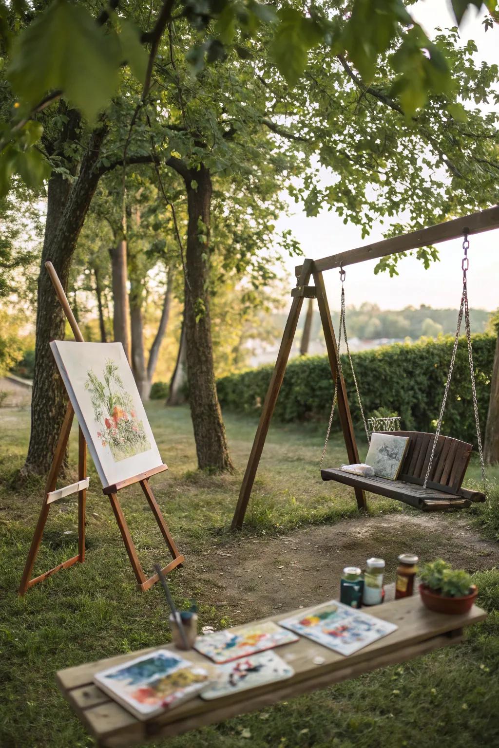 Unlock artistic potential in your backyard creative space.