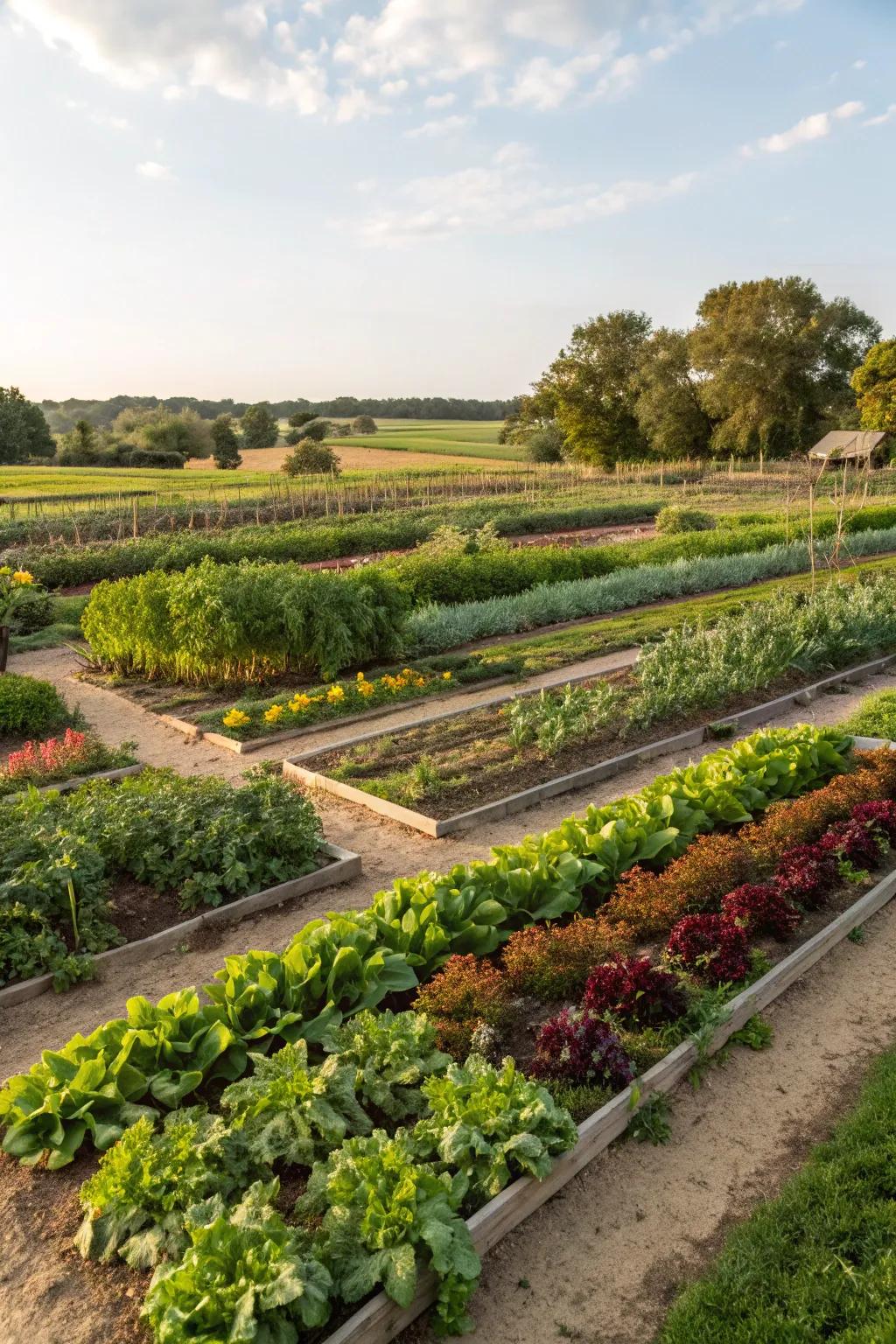 An impeccably organized kitchen garden that indulges both vision and palate.