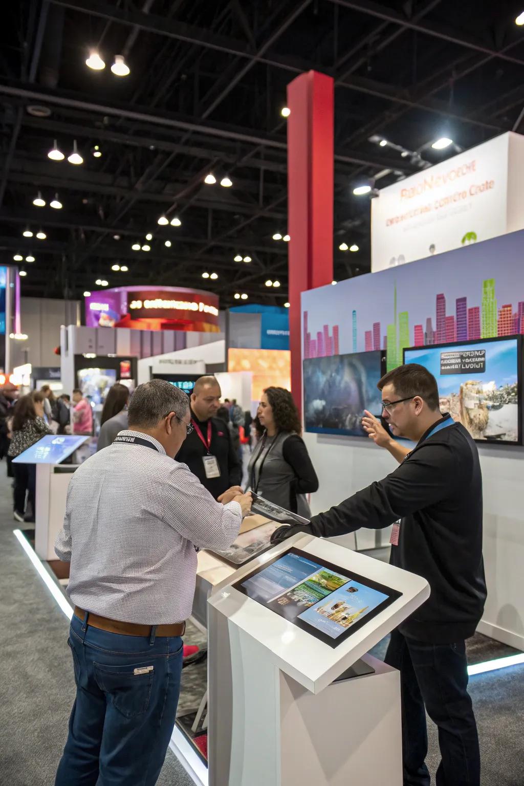 Hands-on presentations invite attendees to interact directly with your items.