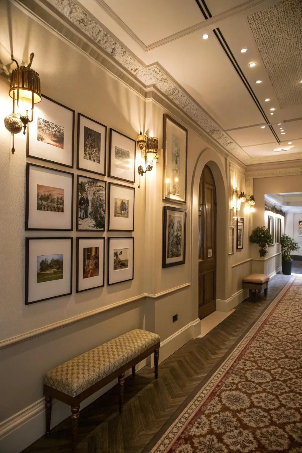 A display of images personalizes your area in a unique way.