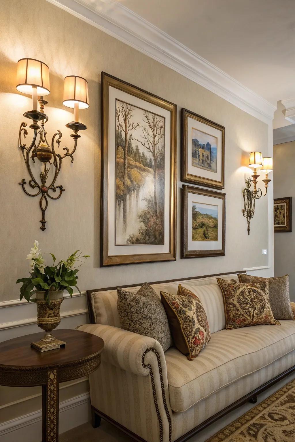 Enhance your artwork with accent wall illumination.