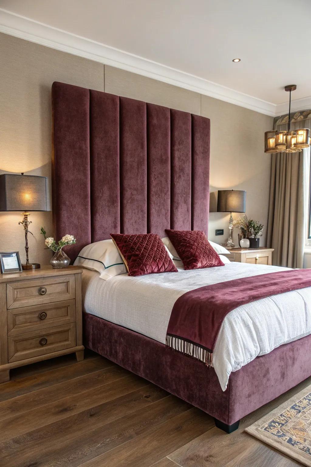 Upholstered panels bring softness and luxury to any bedroom.