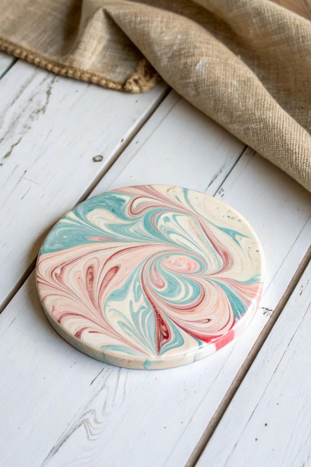 Refine your table décor with these handcrafted marbled coasters—where inventive expression converges with pragmatic function!