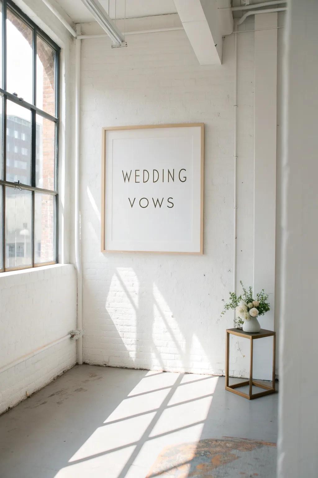 Understated typographic art emphasizing the beauty of promises.