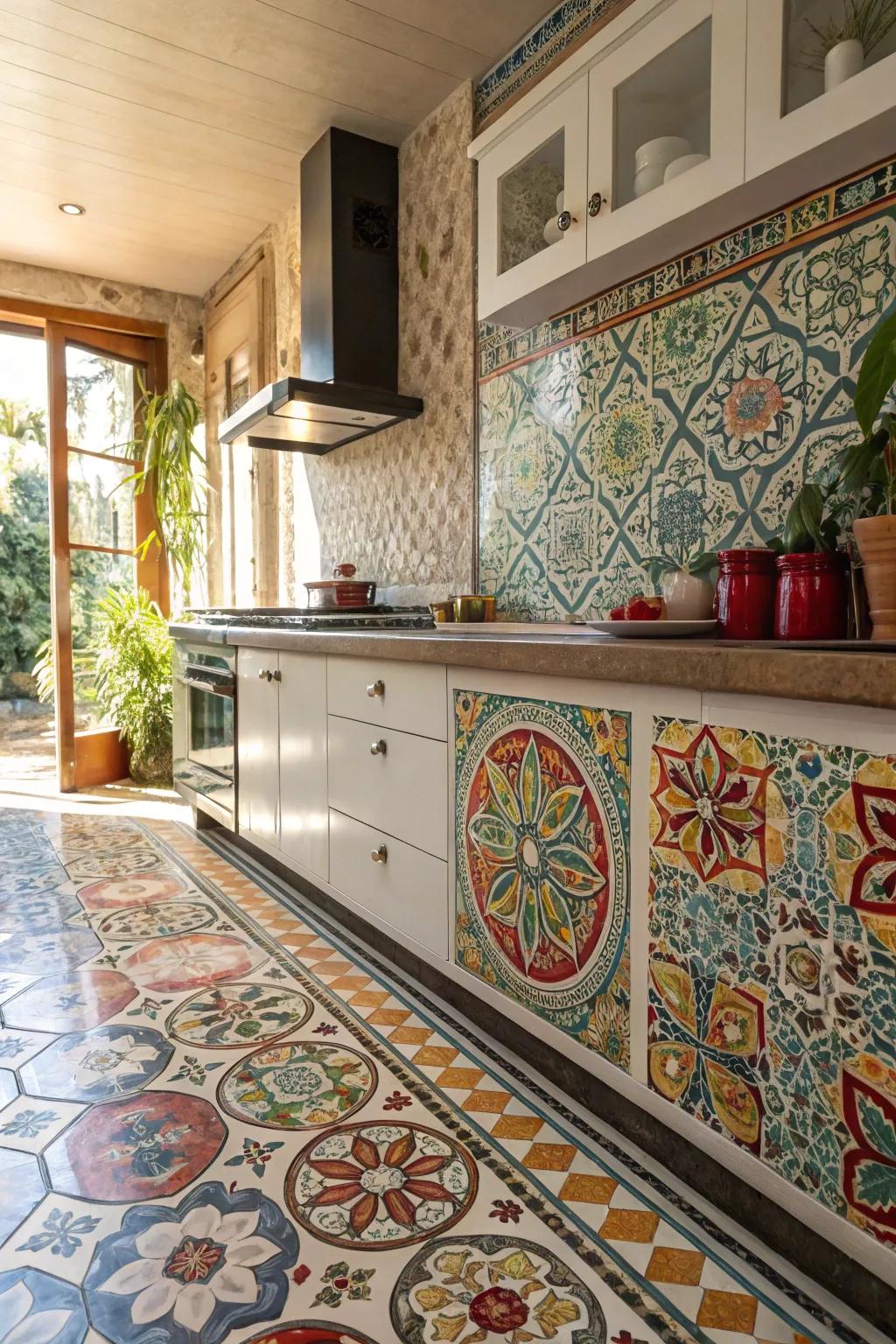 Inventive patterns infuse a trace of adventure into your kitchen.