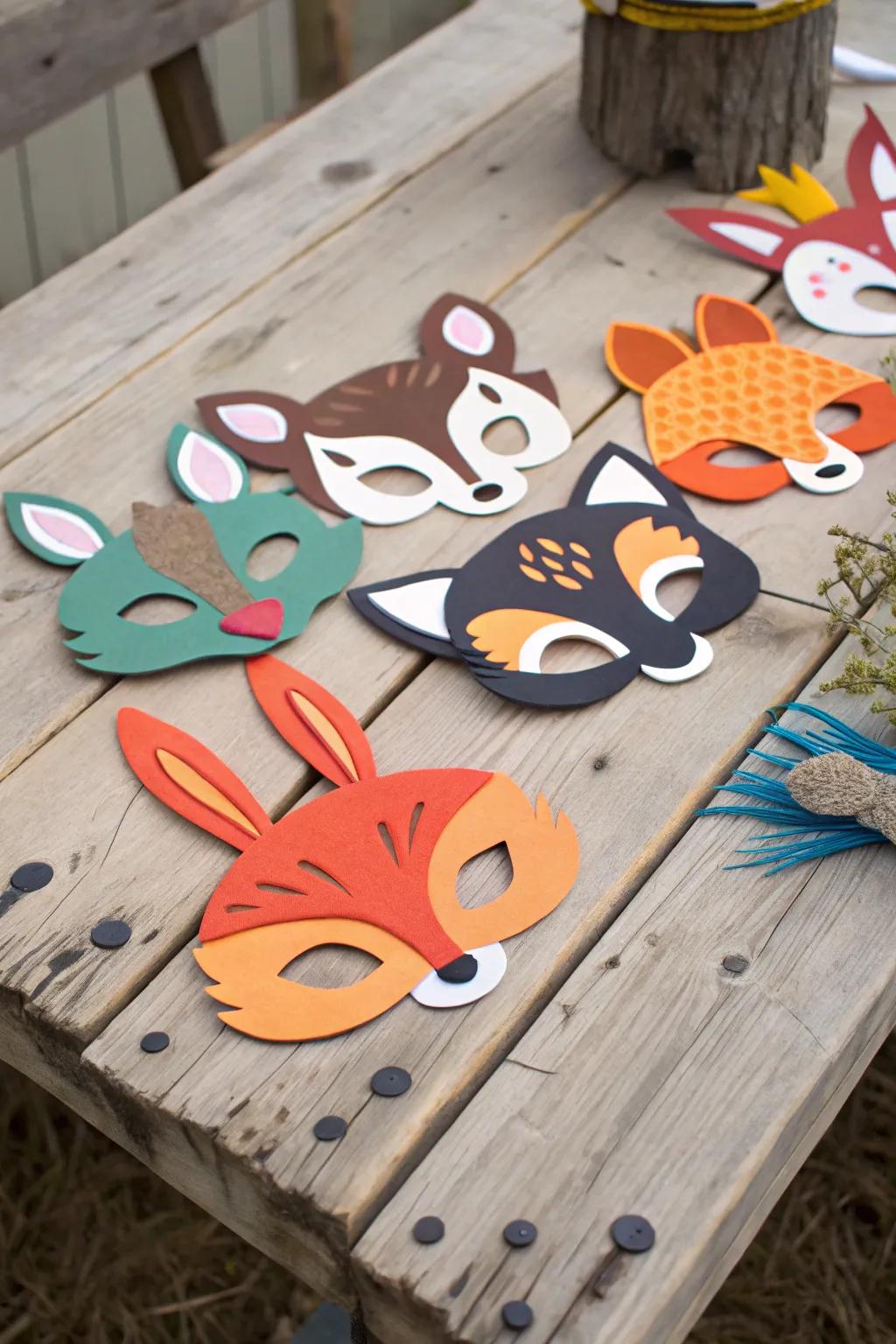 Make forest animal masks for hours of entertainment.