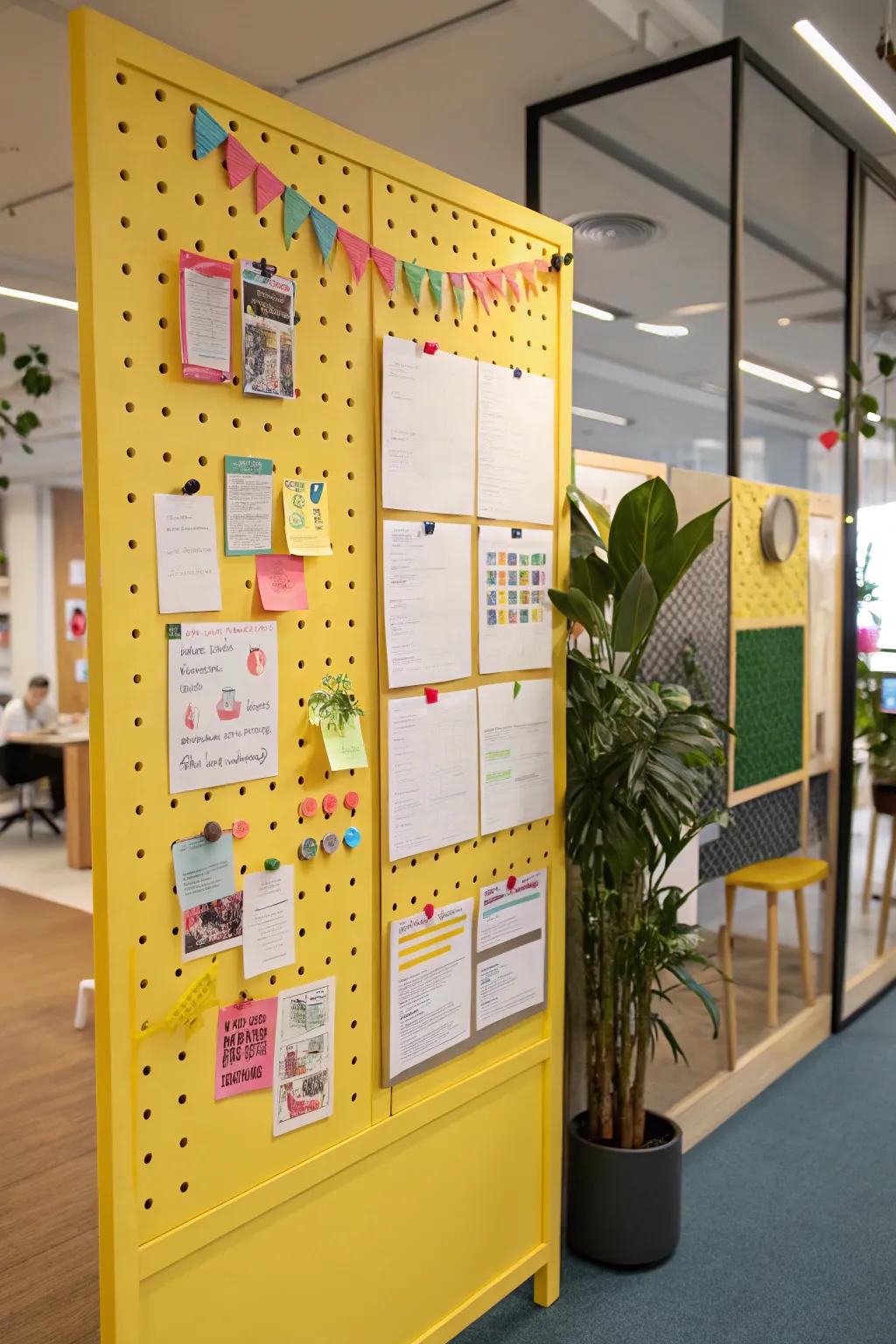 Your notice board is made both functional and entertaining by interactive pockets.
