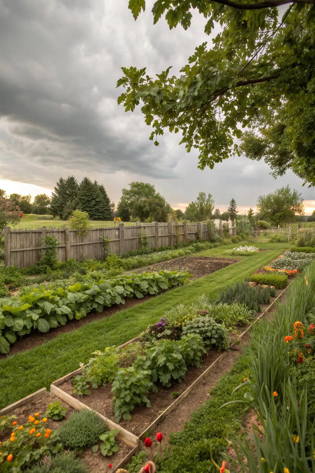 A flourishing kitchen garden delivering fresh, homegrown produce.