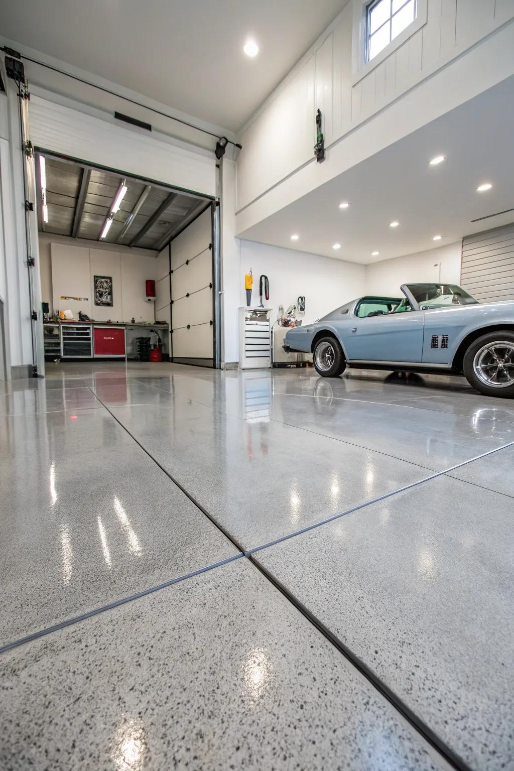 Resin flooring gives both strength and a sophisticated style.