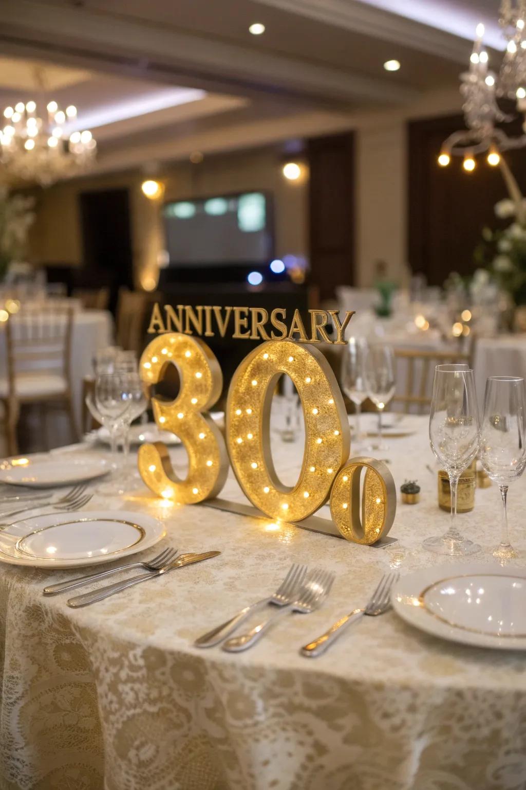 Highlight your significant milestone with a breathtaking centerpiece.