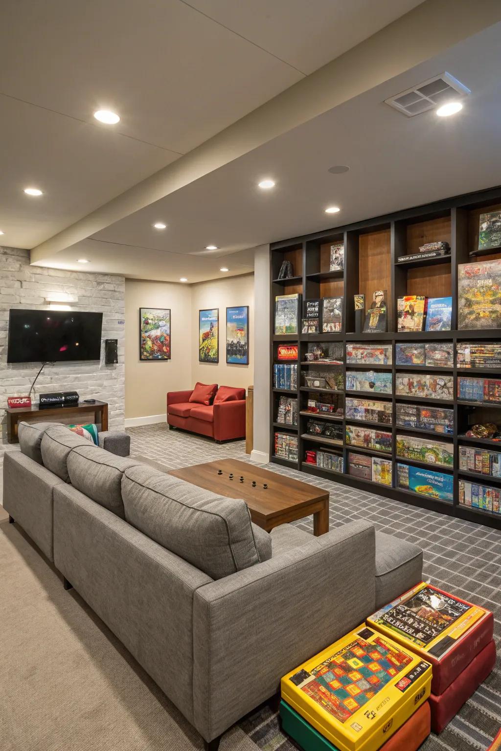 Allocating zones for varied activities optimizes spatial arrangement in your game room.