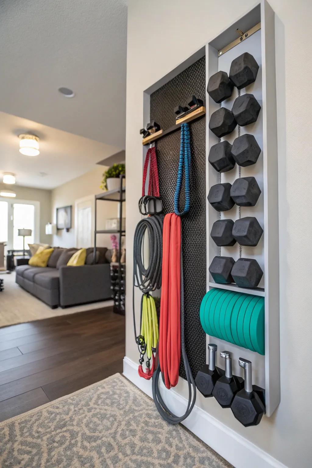 Effective storage ensures your gym is well organised and accessible.