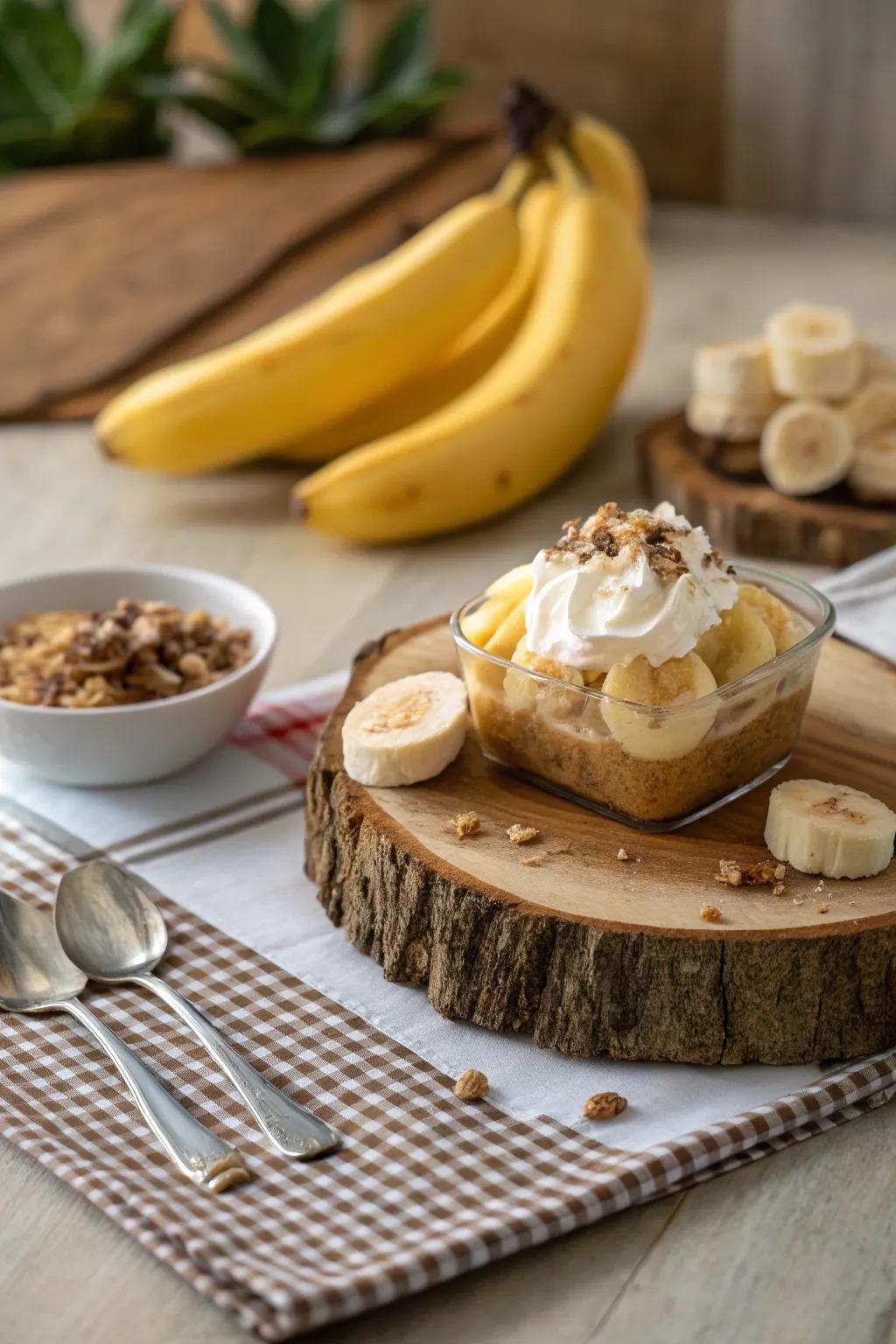 A home-style presentation that adds warmth to any dessert setup.